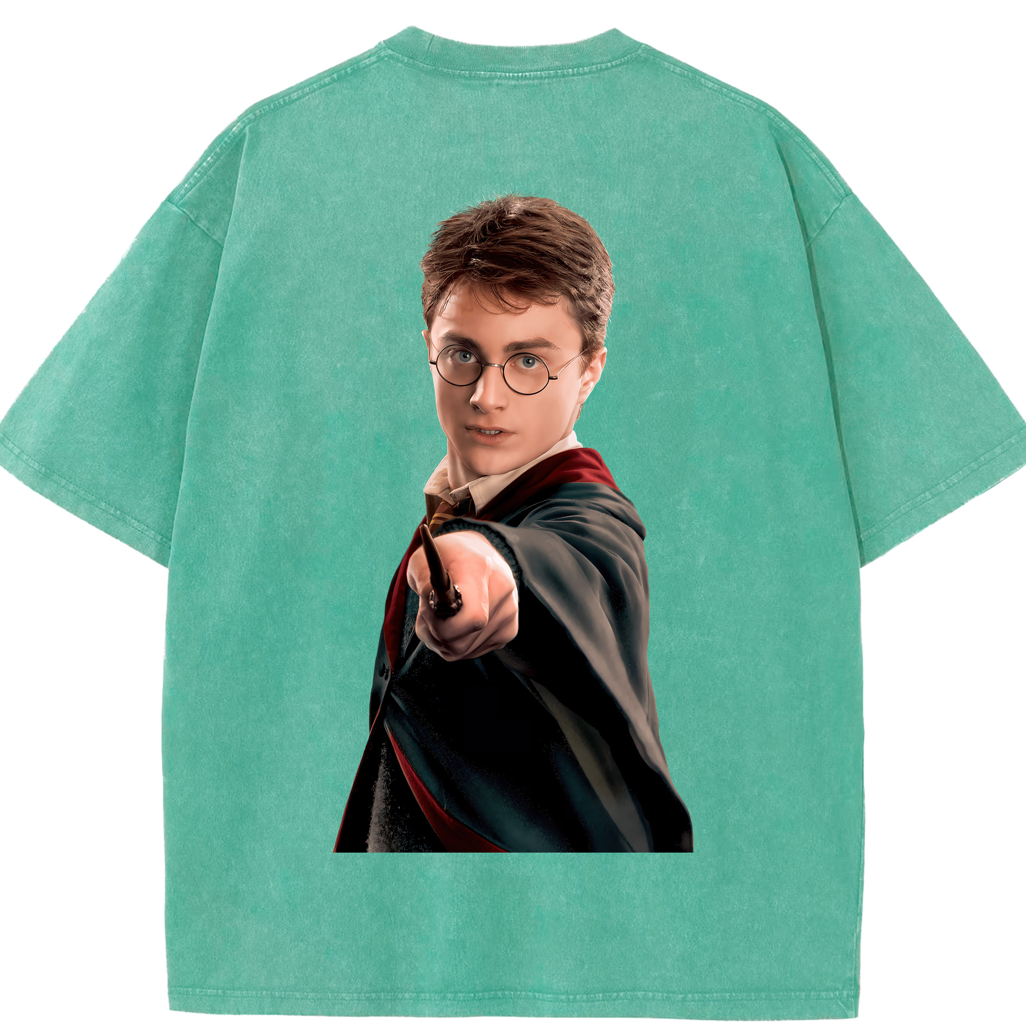（画像用） Harry Potter ハリー・ポッターシリーズ 綿100% ヴィンテージ風 半袖Tシャツ（背面プリント）